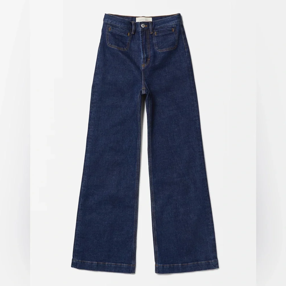 NWT Jeanerica Roma High Waisted Wide Leg Two Weeks Blue Jeans 24 Tuckernuck